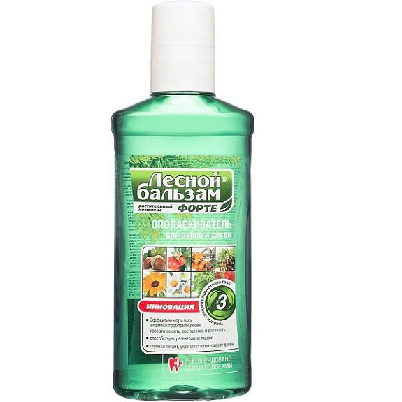 Ополаскиватель для зубов и десен на отваре трав Лесной бальзам Форте, 250 мл