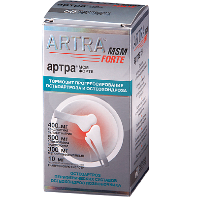 Artra MSM Forte Артра МСМ Форте против остеоартроза и остеохондроза, 60 шт
