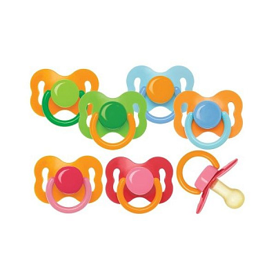 Пустышка латексная классическая бантик с 0 мес. Курносики, 2 шт