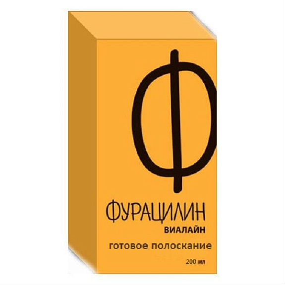 Готовое полоскание для полости рта Фурацилин Виалайн, 200 мл