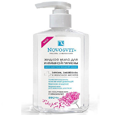 Мыло жидкое для интимной гигиены для чувствительной кожи Novosvit, 260 мл