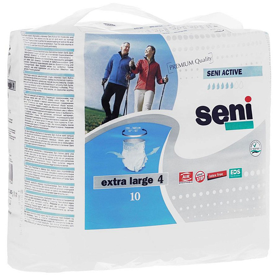 Трусы впитывающие одноразовые для взрослых active extra large Seni, 10 шт