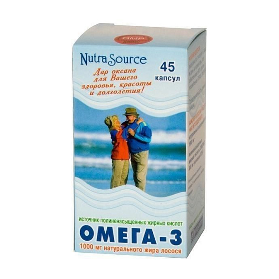 Омега-3 натуральный лосось Nutra Source, 45 капсул