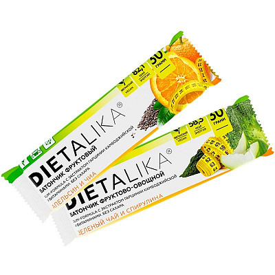 Обогащенные батончики Dietalika 2 вкуса в упаковке Арт Лайф, 20 шт