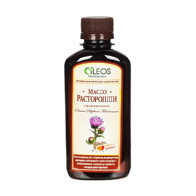 Масло расторопши для защиты печени Oleos, 200 мл