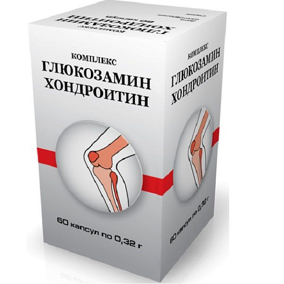 Комплекс глюкозамин хондроитин для здоровья суставов 0,32 г Фармакор, 60 шт