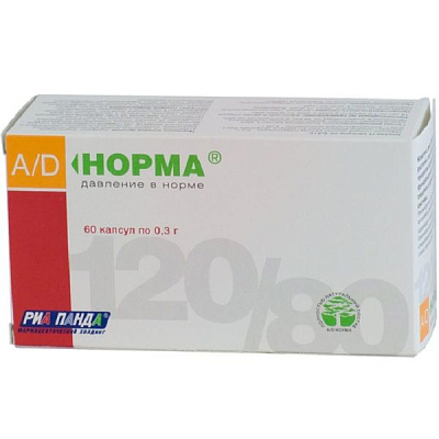 АД-норма для нормализации артериального давления 0,3 г, 60 шт