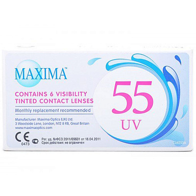 Контактные линзы Maxima 55 UV bc 8,6 -2.00, 6 шт