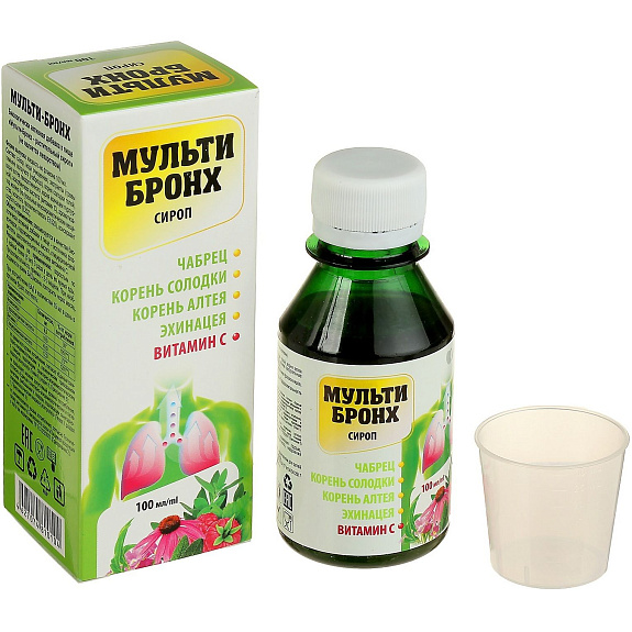 Растительный сироп при кашле Мульти-бронх, 100 мл