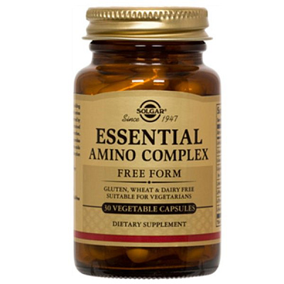 Солгар Комплекс основных аминокислот 8 незаменимых аминокислот для образования белка Solgar, 30 капсул