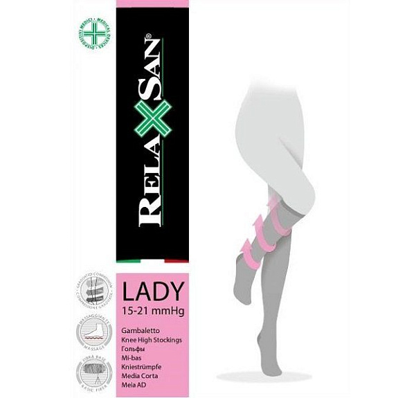 Компрессионные гольфы Relaxsan Gambaletto Lady 15-21 mmHg телесного цвета, размер 4