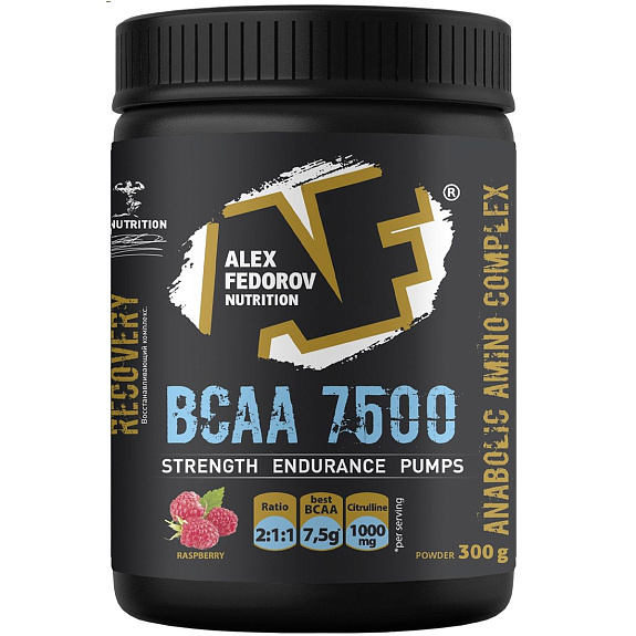 Комплекс незаменимых аминокислот BCAA 7500 малина Alex Fedorov Nutrition, 300 г