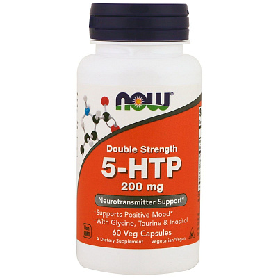 Now Foods, 5-HTP Neurotransmitter support 200 мг, 60 шт