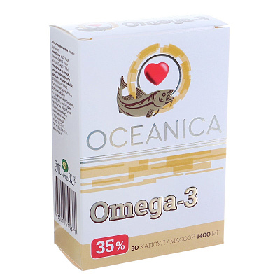 Oceanica Omega-3 35% Мирролла 1400 мг, 30 капсул