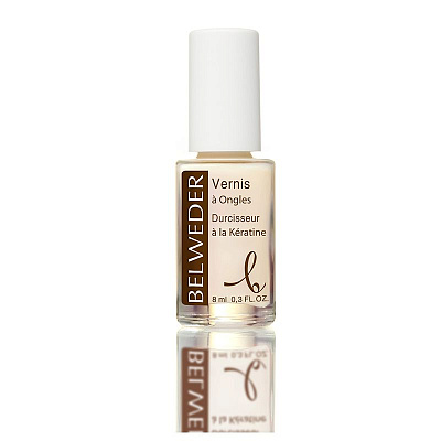 Лак укрепляющий для тонких и неровных ногтей с кератином Belweder, 8 мл