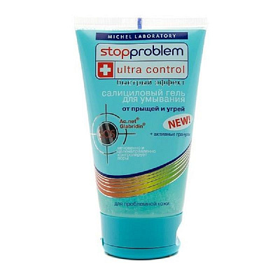Гель салициловый Ultra Control для умывания для проблемной кожи Stopproblem, 150 мл