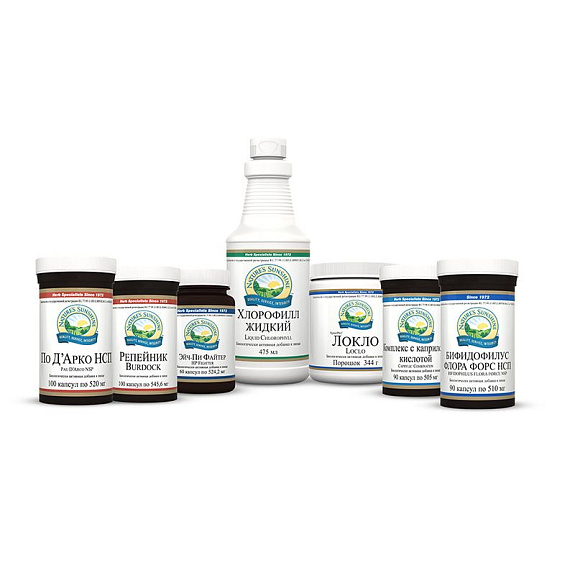 Очистка ЖКТ, Устранения различных причин заболевания ЖКТ, NSP, 7 банок