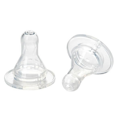 Соска силиконовая классическая быстрый поток от 6 мес. Курносики, 2 шт