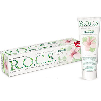 Зубная паста R.O.C.S. Цветок жасмина с тонким ароматом зеленого чая, 94 г
