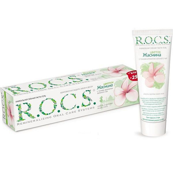 Зубная паста R.O.C.S. Цветок жасмина с тонким ароматом зеленого чая, 94 г