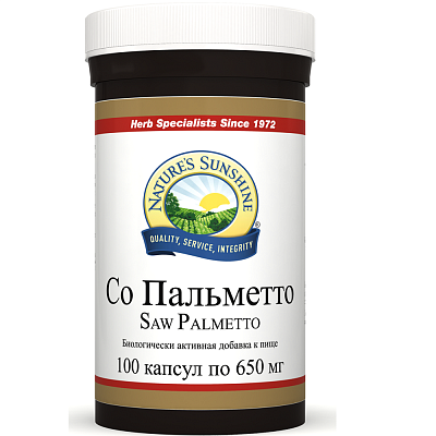 Со Пальметто, Нормализует функцию предстательной железы, NSP, 650 мг, 100 капсул