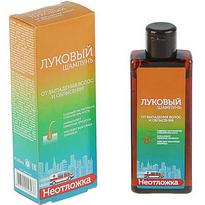 Луковый шампунь от выпадения волос и облысения Неотложка, 150 мл