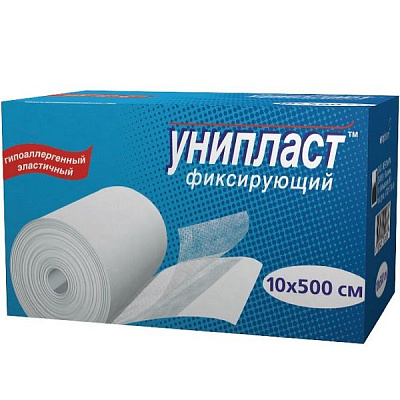 Лейкопластырь на нетканой основе Унипласт, 10х500 см