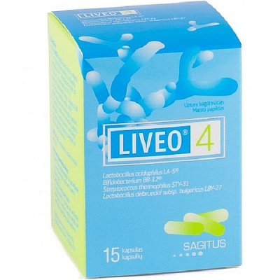 Источник пробиотических микроорганизмов Ливео 4, 227 мг, 15 шт