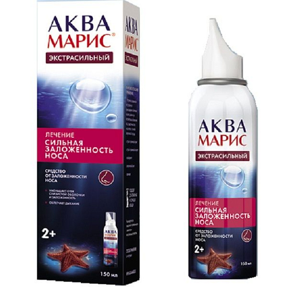 Средство от заложенности носа Аква Марис Экстрасильный, 150 мл