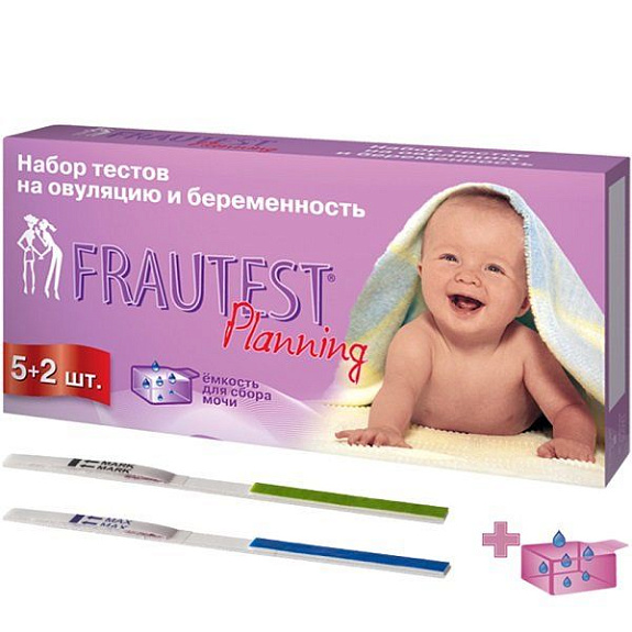Набор тестов на овуляцию и беременность Frautest Planning, 5+2 шт