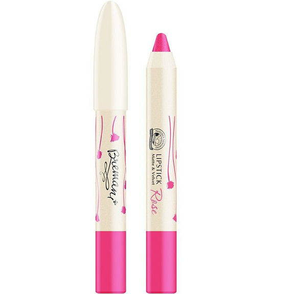 Губная помада матовая и бархатная Роза Lipstick matte&velvet Rose Bremani NSP