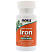 Железо Iron двойная сила Now Foods 36 мг, 90 растительных капсул