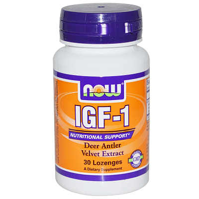 IGF-1, ИФР-1, Гормон Роста, Now Foods, 30 пастилок