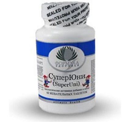 СеперЮни (СуперЮнивит), Мультивитамины для детей, Альтера Холдинг, 900 мг, 60 таблеток