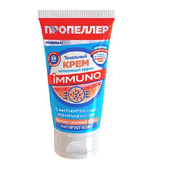 Тональный крем с антиугревым комплексом Пропеллер матирующий эффект, 50 мл