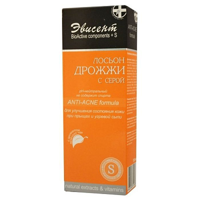 Лосьон для проблемной кожи дрожжи с серой Эвисент, 150 мл