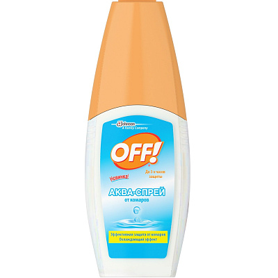 Аква-спрей от комаров с охлаждающим эффектом Off!, 100 мл