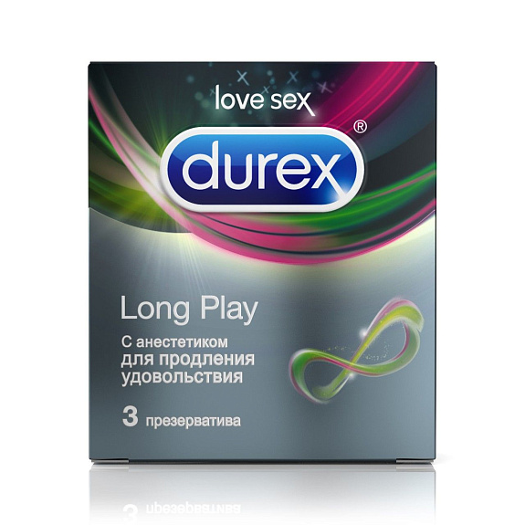 Презервативы long play со специальной смазкой Durex, 3 шт