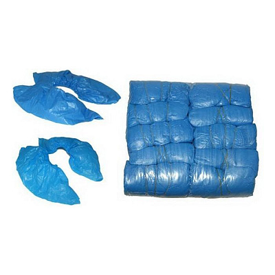 Бахилы одноразовые полиэтиленовые текстурированные Вива, 50 пар