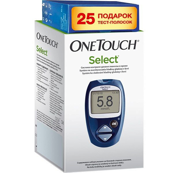 Глюкометр One Touch Select + 25 тест-полосок