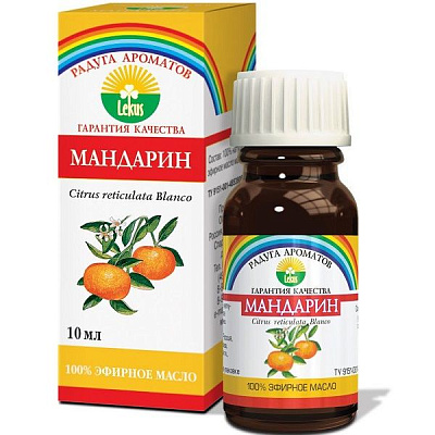 Эфирное масло 100% мандарин Лекус, 10 мл