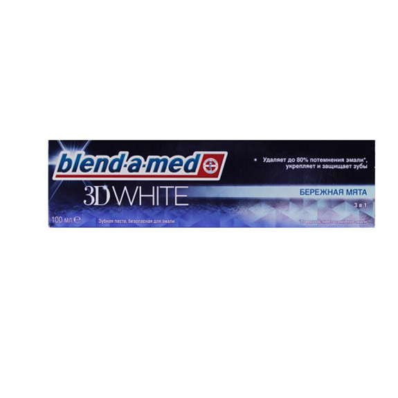 Зубная паста 3D White Luxe Бережная мята Blend-a-med, 100 мл