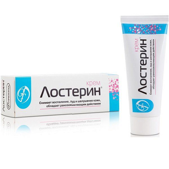 Нафталановый крем против сухости, раздражения, зуда и шелушения кожи «Лостерин», 75 мл
