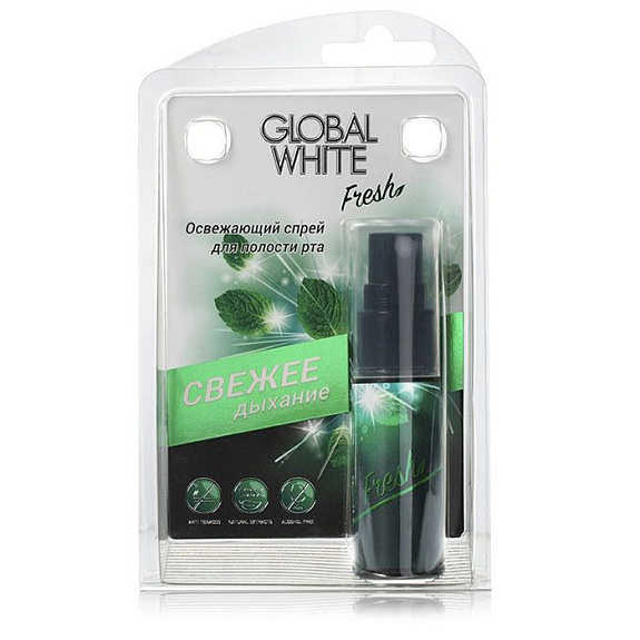 Освежающий спрей для полости рта fresh Global White, 15 мл