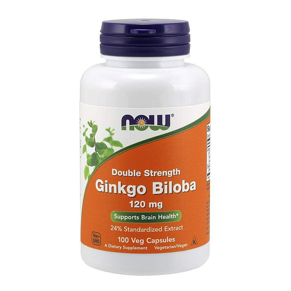 Гинкго Билоба экстракт Ginkgo Biloba Now Foods 120 мг, 100 капсул