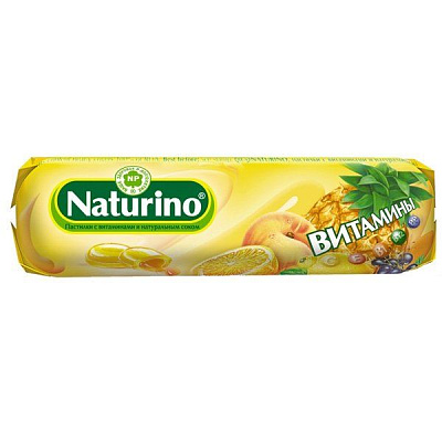 Пастилки с витаминами и натуральным соком вкус фрукты Naturino, 8 шт