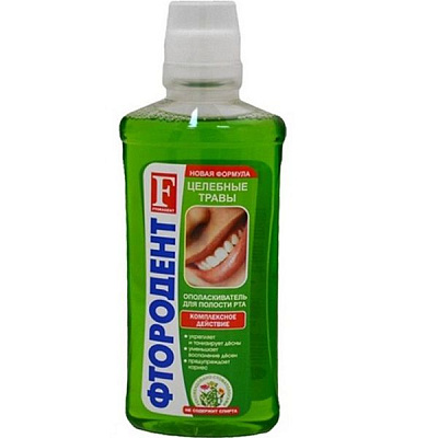 Ополаскиватель для полости рта Фтородент Целебные травы, 275 мл