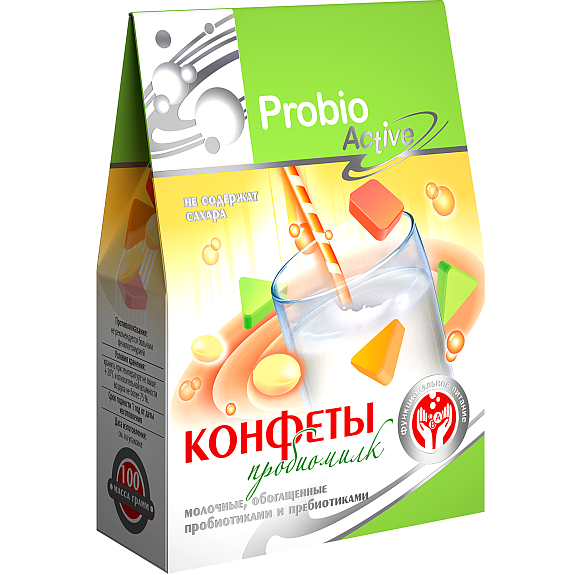 Молочные конфеты Пробиомилк с пробиотиками и пребиотиками Probio Active Арт Лайф, 100 г