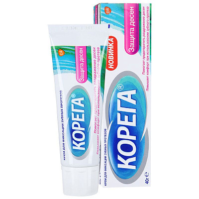 Крем для фиксации зубных протезов защита десен Корега, 40 г