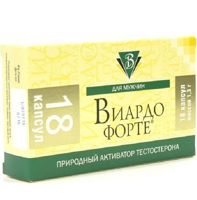 Природный активатор тестостерона для мужчин Виардо Форте, 18 шт